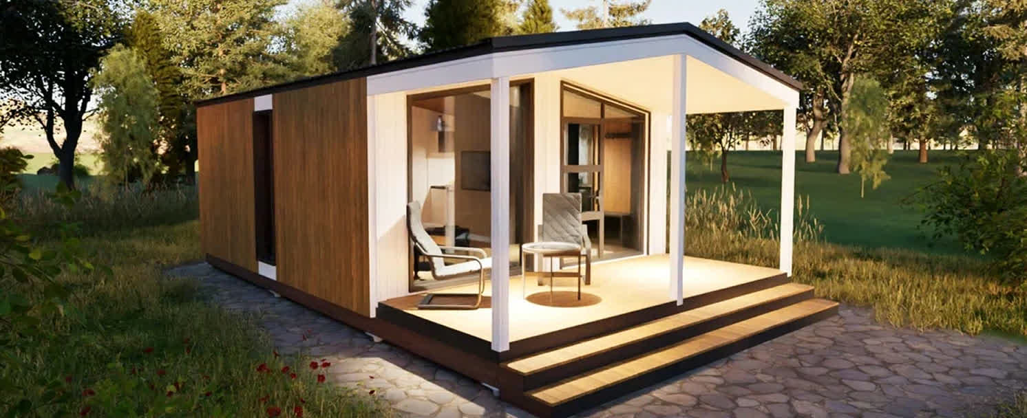 3д модель модульного дома